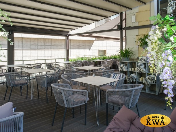 "Руссо" обеденный стол из HPL квадратный 90х90см, цвет молочный