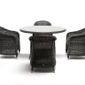 "Равенна" обеденная группа плетеная, цвет графит