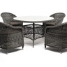 "Равенна" обеденная группа плетеная, цвет графит