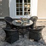 "Равенна" обеденная группа плетеная, цвет графит