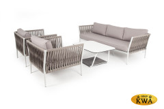 &quot;Касабланка&quot; лаунж-зона плетеная из роупа 5-местная, цвет серо-коричневый