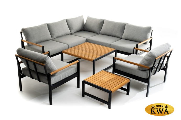 Лаунж зона из алюминия MAYA L темный графит Joygarden