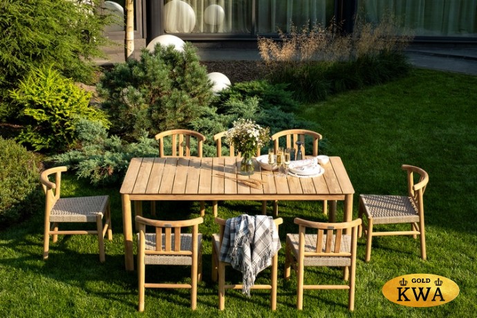 Обеденный стол из тика BUNGALOW 194 см  Joygarden