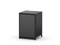 Шкаф напольный Lounge D-08, 60 см, черный/черный мрамор