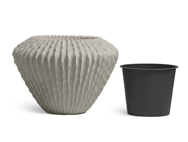 Кашпо TREEZ Effectory Moho Design Cone Белый песок в-50, д-66 см (с большим тех.горшком)