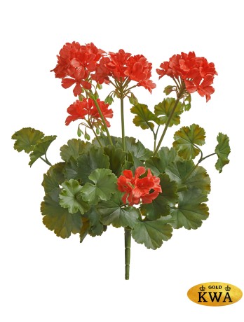 Герань красная цветущий куст пластиковый с UV-фильтром в-30 см, д-30 см 6/48