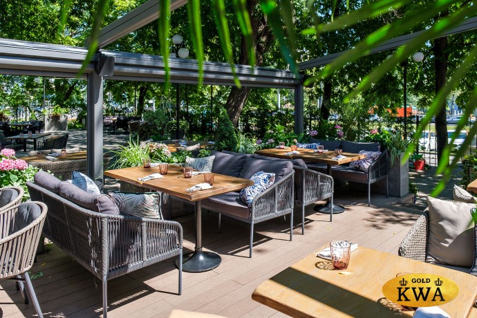 "Лугано" диван 3-местный плетеный из роупа, каркас алюминий темно-серый (RAL7024) муар, роуп темно-серый круглый, ткань темно-серая YB25-0027