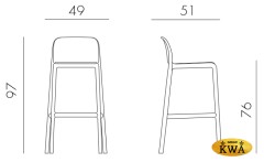 Стул пластиковый барный