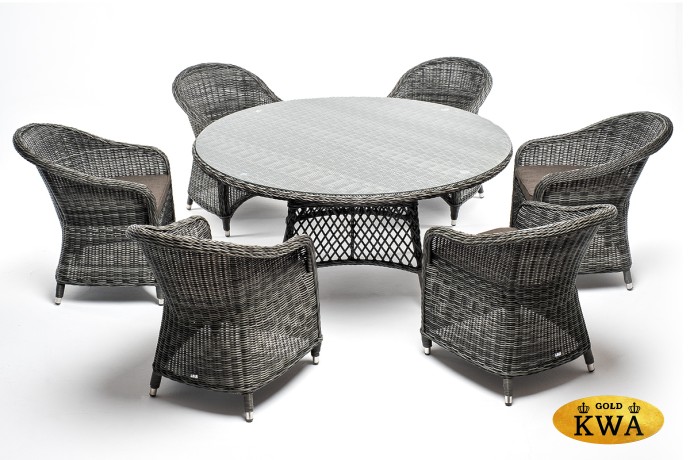 "Эспрессо–150 R" обеденная группа плетеная, цвет графит