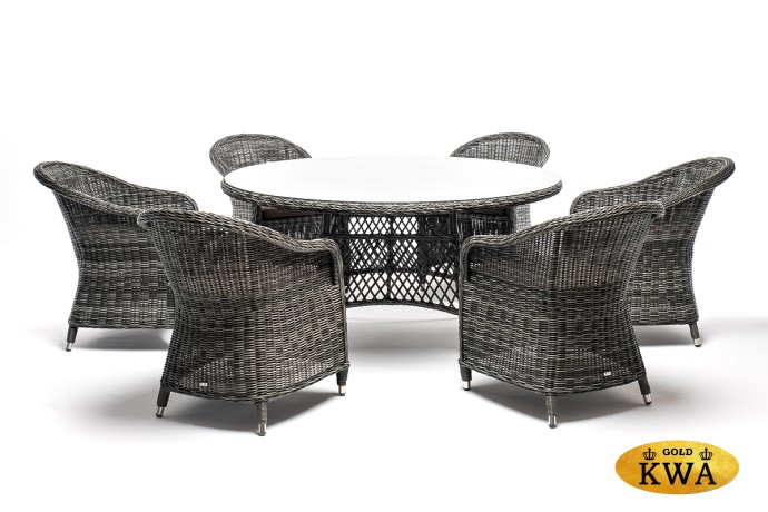 "Эспрессо–150 R" обеденная группа плетеная, цвет графит