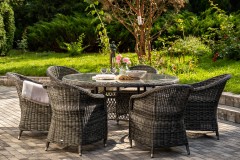 "Эспрессо–150 R" обеденная группа плетеная, цвет графит