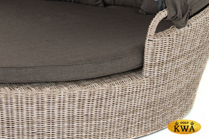 "Стильяно" плетеная кровать круглая, цвет бежевый