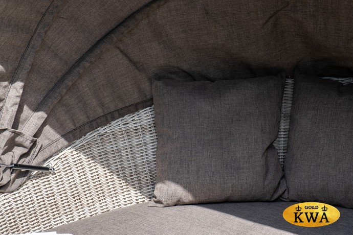 "Стильяно" плетеная кровать круглая, цвет бежевый