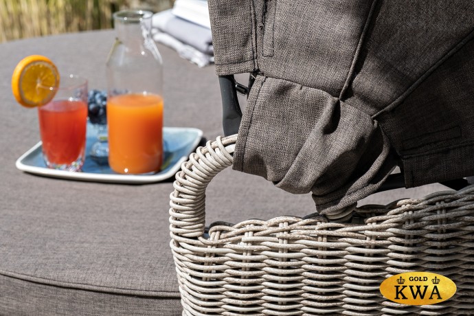 "Стильяно" плетеная кровать круглая, цвет бежевый