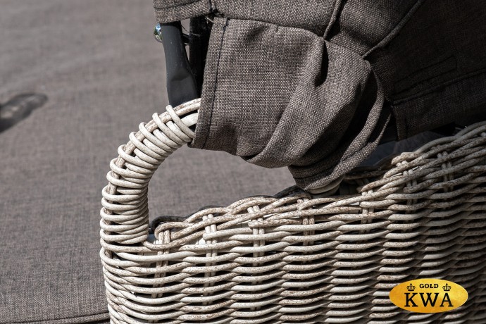 "Стильяно" плетеная кровать круглая, цвет бежевый