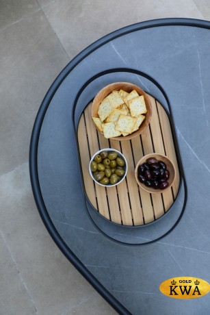 Gotland Комплект лаунж мебели антрацит/серый, алюминий/тик