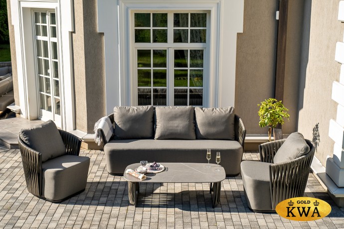 "Флоренция" лаунж-зона из искусственного ротанга, цвет графит