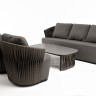 "Флоренция" лаунж-зона из искусственного ротанга, цвет графит (К)