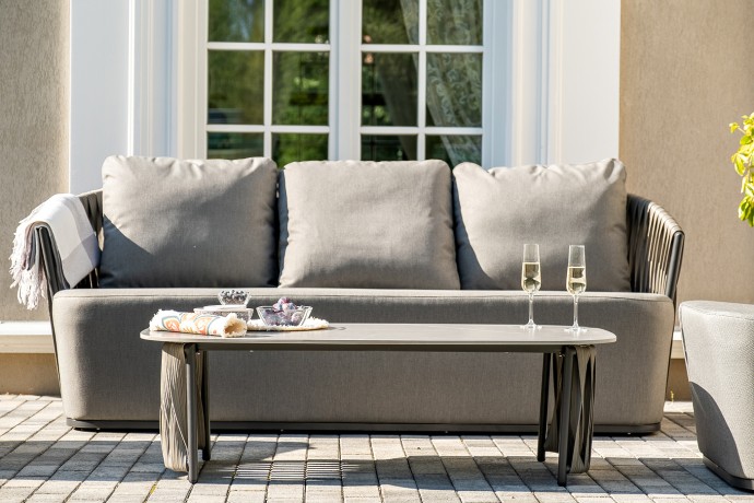 "Флоренция" лаунж-зона из искусственного ротанга, цвет графит (К)