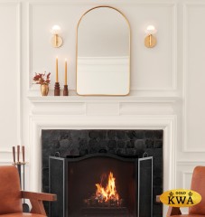 Arch M Gold Зеркало в тонкой раме Smal