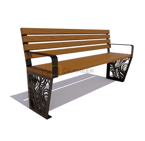 Скамейка «Павлин» (0,6 ангарская сосна,30х60)