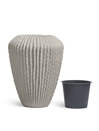 Кашпо TREEZ Effectory Moho Design High Cone Белый песок в-85, д-66 см (больш. тех.горшок)