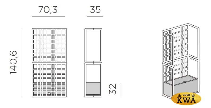 Кашпо пластиковое модульное