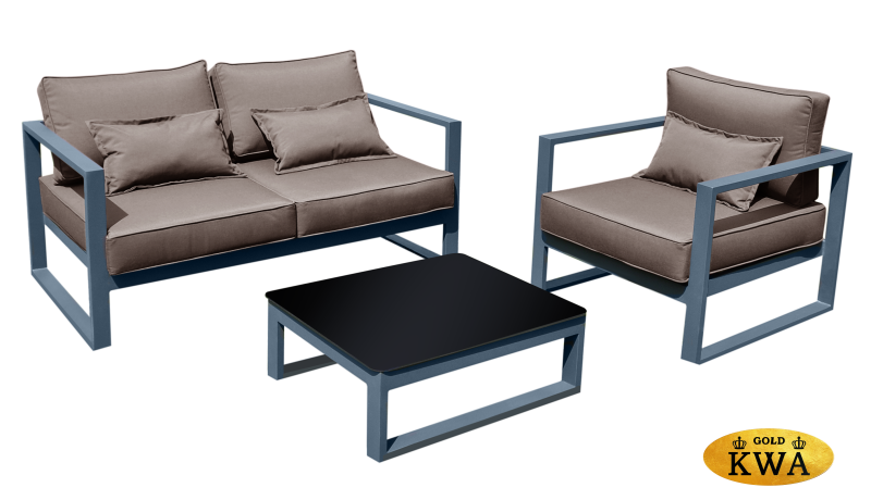 Комплект садовой мебели G401.51Е04 шоколад (Диван двухместный с двумя подлокотниками+кресло+столик)