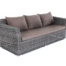 "Капучино" диван из искусственного ротанга трехместный, цвет графит