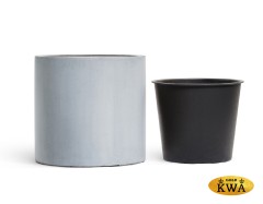 Кашпо TREEZ Effectory Beton Цилиндр Серый ледник в-40 см, д-41 см