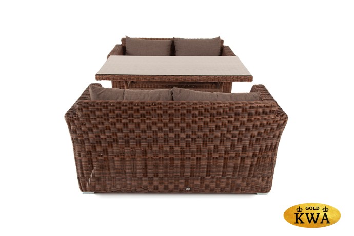 "Мокко" обеденная группа плетеная из ротанга, цвет коричневый