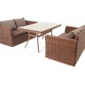 "Мокко" обеденная группа плетеная из ротанга, цвет коричневый