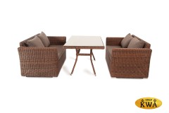 &quot;Мокко&quot; обеденная группа плетеная из ротанга, цвет коричневый