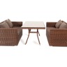 "Мокко" обеденная группа плетеная из ротанга, цвет коричневый