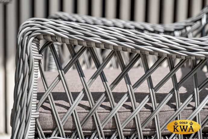 "Айриш" обеденная группа плетеная на 4 персоны, цвет графит