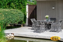 &quot;Айриш&quot; обеденная группа плетеная на 4 персоны, цвет графит