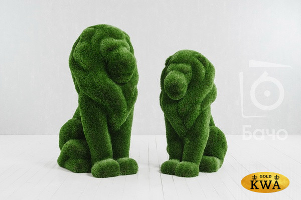 Топиари ландшафтная фигура Комбинация два льва