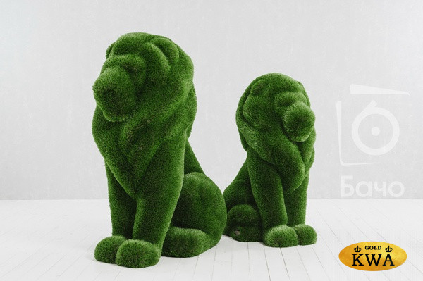 Топиари ландшафтная фигура Комбинация два льва