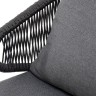 "Милан" лаунж-зона 5-местная плетеная из роупа (веревки), каркас алюминиевый серый, роуп темно-серый