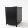 Шкаф напольный Lounge D-03, 90 см, черный/черный мрамор