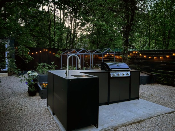 Шкаф напольный Lounge D-03, 90 см, черный/черный мрамор