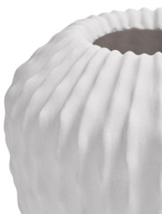 Кашпо-ваза TREEZ Effectory Moho Высокая Design-ваза Белый камень д-30 см, в-37 см 1/1