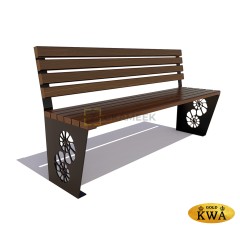 Скамейка «Ракушка» без подлокотников (1.2 ангарская сосна,40х60)