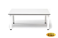 &quot;Канны&quot; журнальный столик из HPL 90х60, H40, каркас белый, цвет столешницы &quot;молочный&quot;