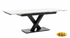 &quot;Юпитер&quot; стол интерьерный раздвижной обеденный из керамики, цвет белый глянцевый