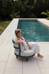 Gotland Комплект лаунж мебели антрацит/серый, алюминий