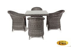 &quot;Фредо&quot; обеденная группа плетеная, цвет графит