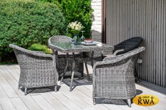 &quot;Фредо&quot; обеденная группа плетеная, цвет графит