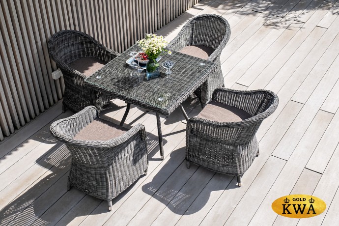 "Фредо" обеденная группа плетеная, цвет графит