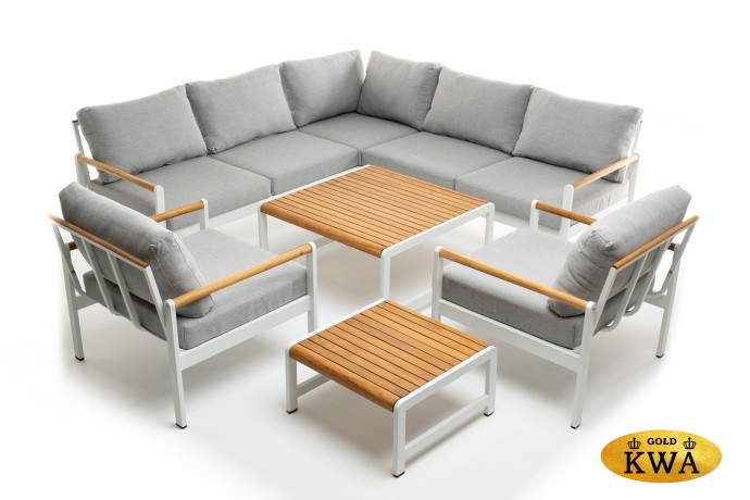 Лаунж зона из алюминия MAYA L белая Joygarden